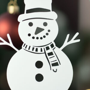 Intra απο ξύλο plywood 3mm-4mm πάχος – Paper Cut Snowman Δίασταση 20x20 cm INTRAFABR-107801084