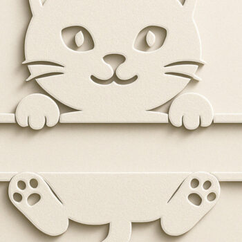 Intra απο ξύλο plywood 3mm-4mm πάχος – Paper Cut Split Cat Monogram Bundle Δίασταση  20x20 cm INTRAFABR-120035528 - Image 3