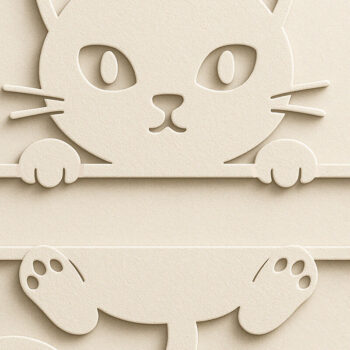 Intra απο ξύλο plywood 3mm-4mm πάχος – Paper Cut Split Cat Monogram Bundle Δίασταση  20x20 cm INTRAFABR-120035528 - Image 4