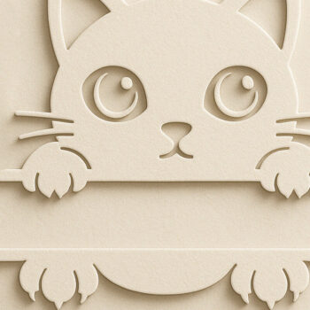 Intra απο ξύλο plywood 3mm-4mm πάχος – Paper Cut Split Cat Monogram Bundle Δίασταση  20x20 cm INTRAFABR-120035528 - Image 5