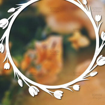 Intra απο ξύλο plywood 3mm-4mm πάχος – Paper Cut Spring Κορνίζα φωτογραφιών Δίασταση 20x20 cm INTRAFABR-114737615 - Image 1