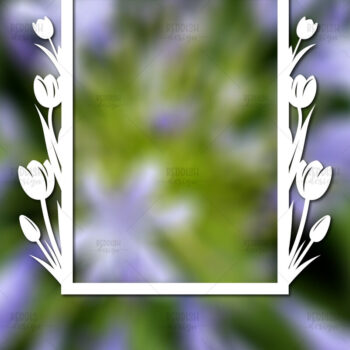 Intra απο ξύλο plywood 3mm-4mm πάχος – Paper Cut Spring Κορνίζα φωτογραφιών Δίασταση  20x20 cm INTRAFABR-114737788 - Image 1