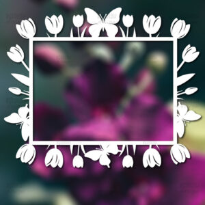 Intra απο ξύλο plywood 3mm-4mm πάχος – Paper Cut Spring Κορνίζα φωτογραφιών Δίασταση  20x20 cm INTRAFABR-114737825