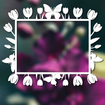 Intra απο ξύλο plywood 3mm-4mm πάχος – Paper Cut Spring Κορνίζα φωτογραφιών Δίασταση  20x20 cm INTRAFABR-114737825 - Image 1