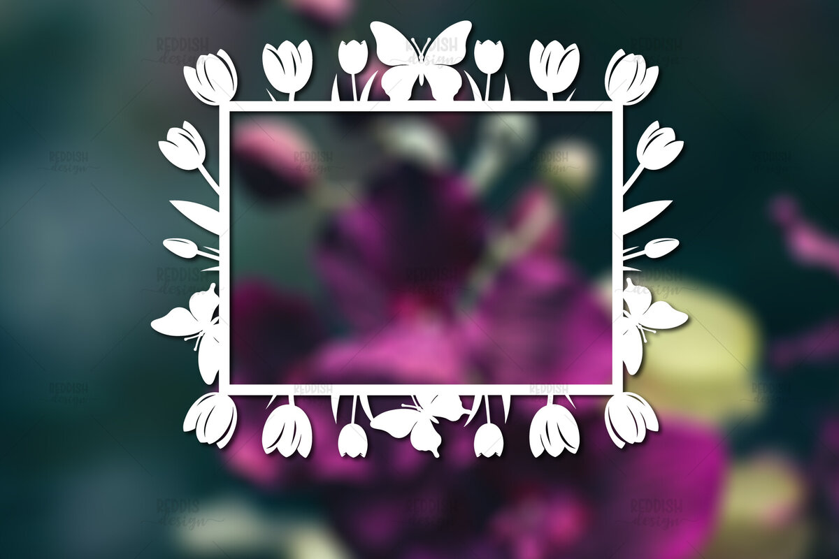 Intra απο ξύλο plywood 3mm-4mm πάχος – Paper Cut Spring Κορνίζα φωτογραφιών Δίασταση  20x20 cm INTRAFABR-114737825