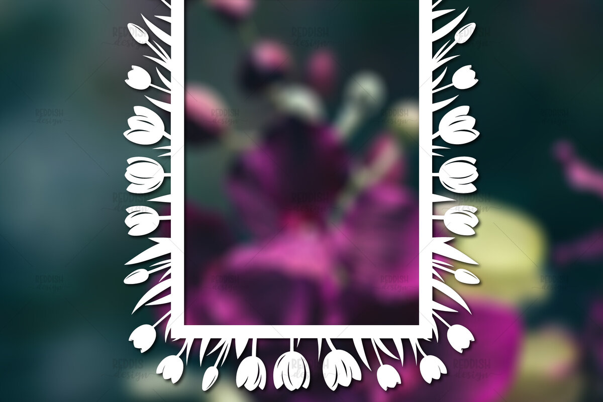 Intra απο ξύλο plywood 3mm-4mm πάχος – Paper Cut Spring Κορνίζα φωτογραφιών Δίασταση  20x20 cm INTRAFABR-114737329