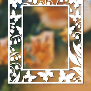 Intra απο ξύλο plywood 3mm-4mm πάχος – Paper Cut Spring Κορνίζα φωτογραφιών Δίασταση  20x20 cm INTRAFABR-114737509