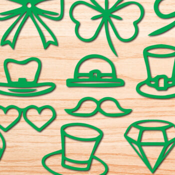Intra απο ξύλο plywood 3mm-4mm πάχος – Πακέτο Paper Cut St Patrick’s Day Δίασταση  20x20 cm INTRAFABR-25288824 - Image 2