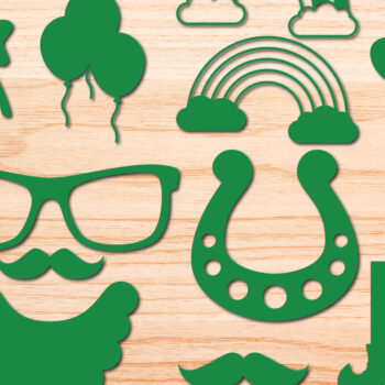 Intra απο ξύλο plywood 3mm-4mm πάχος – Πακέτο Paper Cut St Patrick’s Day Δίασταση  20x20 cm INTRAFABR-25288824 - Image 3