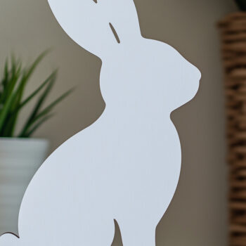 Intra απο ξύλο plywood 3mm-4mm πάχος – Δέσμη Standing Bunny Paper Cut Δίασταση  20x20 cm INTRAFABR-116121805 - Image 2