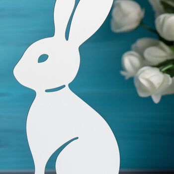 Intra απο ξύλο plywood 3mm-4mm πάχος – Paper Cut Standing Bunny Δίασταση  20x20 cm INTRAFABR-116118528 - Image 1