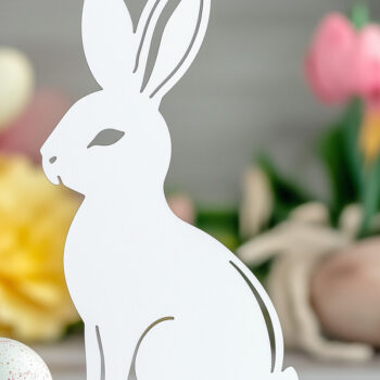 Intra απο ξύλο plywood 3mm-4mm πάχος – Paper Cut Standing Bunny Δίασταση  20x20 cm INTRAFABR-116121535 - Image 1