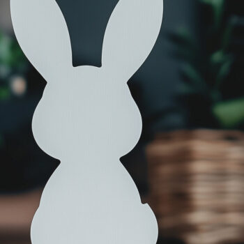 Intra απο ξύλο plywood 3mm-4mm πάχος – Paper Cut Standing Bunny Δίασταση  20x20 cm INTRAFABR-116121654 - Image 1