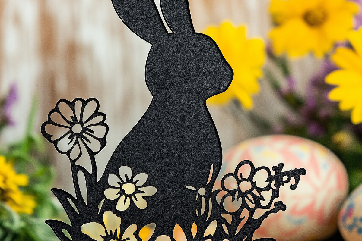 Intra απο ξύλο plywood 3mm-4mm πάχος – Paper Cut Standing Bunny Δίασταση  20x20 cm INTRAFABR-117106320