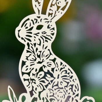 Intra απο ξύλο plywood 3mm-4mm πάχος – Paper Cut Standing Bunny Δίασταση  20x20 cm INTRAFABR-117252269 - Image 1