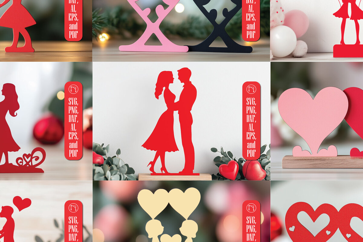 Intra απο ξύλο plywood 3mm-4mm πάχος – Paper Cut Valentine Decor BBundle Δίασταση  20x20 cm INTRAFABR-112570241