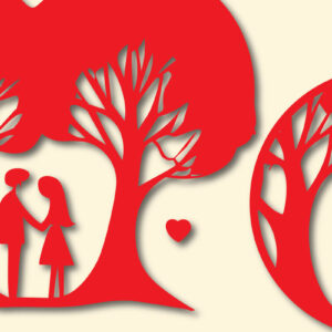 Intra απο ξύλο plywood 3mm-4mm πάχος – Paper Cut Valentine Decor Bundle Δίασταση  20x20 cm INTRAFABR-88293644