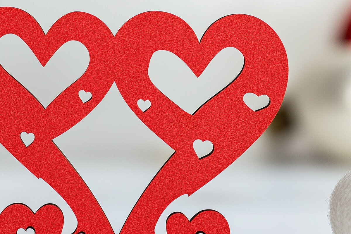 Intra απο ξύλο plywood 3mm-4mm πάχος – Paper Cut Valentine Decor Δίασταση  20x20 cm INTRAFABR-112551959