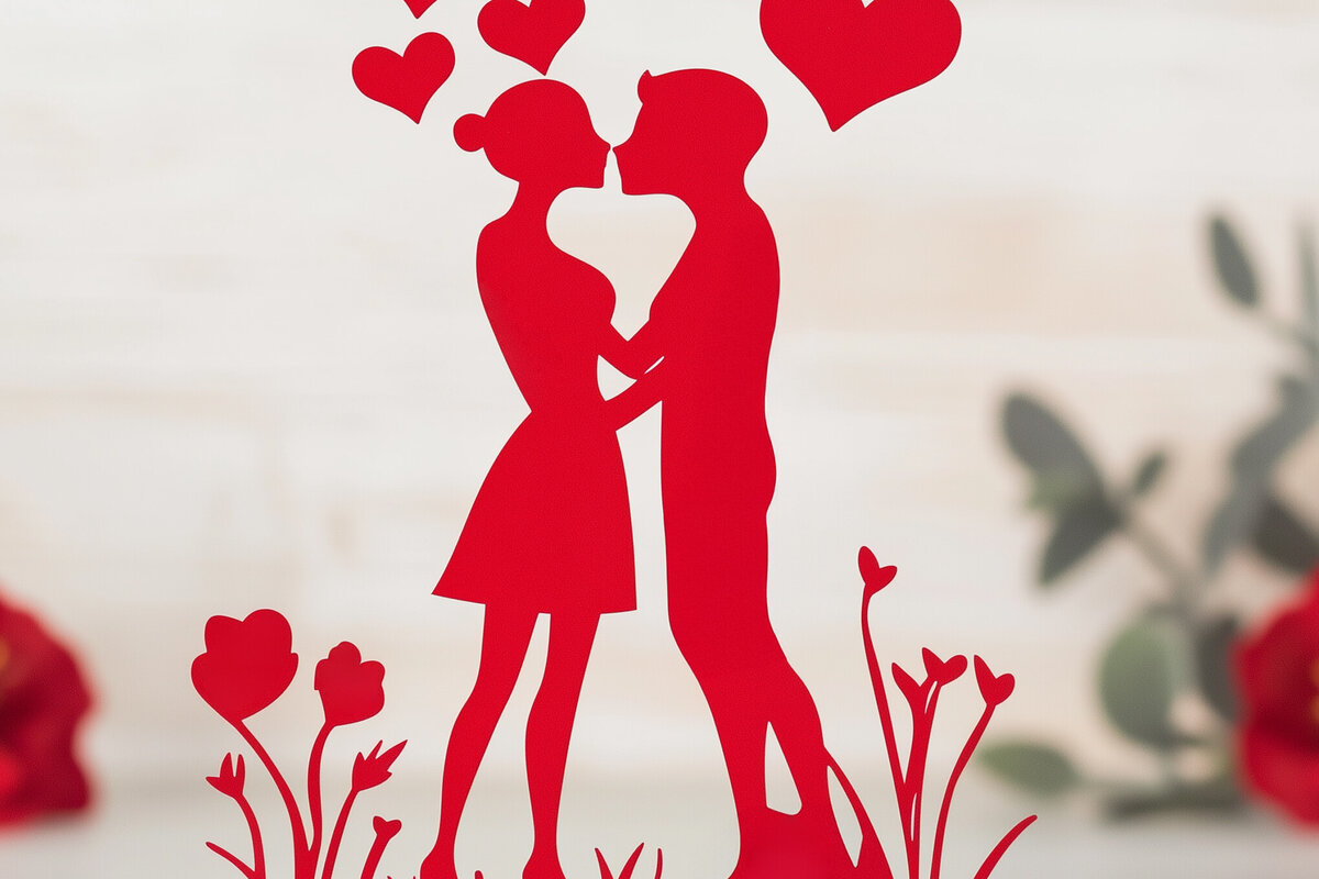 Intra απο ξύλο plywood 3mm-4mm πάχος – Paper Cut Valentine Decor Δίασταση  20x20 cm INTRAFABR-112558856