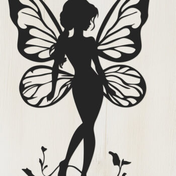 Intra απο ξύλο plywood 3mm-4mm πάχος – Paper Cut Valentine Fairy Δίασταση 20x20 cm INTRAFABR-112796822 - Image 1