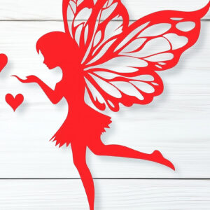 Intra απο ξύλο plywood 3mm-4mm πάχος – Paper Cut Valentine Fairy Δίασταση  20x20 cm INTRAFABR-112812412