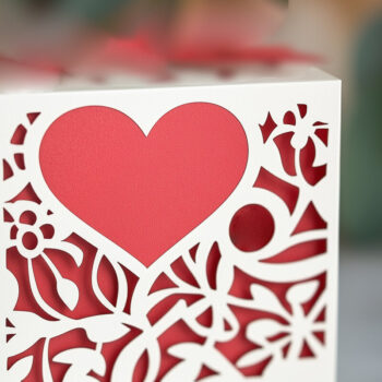 Intra απο ξύλο plywood 3mm-4mm πάχος – Paper Cut Gift Box Valentine Δίασταση 20x20 cm INTRAFABR-115671644 - Image 1
