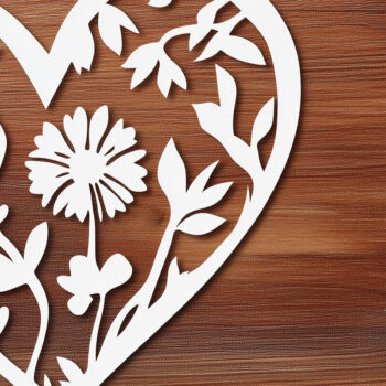Intra απο ξύλο plywood 3mm-4mm πάχος – Paper Cut Valentine Heart Δίασταση 20x20 cm INTRAFABR-111714324 - Image 1