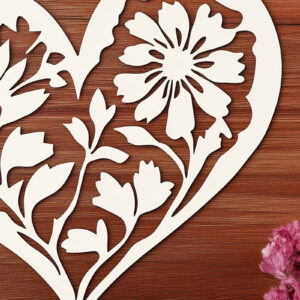Intra απο ξύλο plywood 3mm-4mm πάχος – Paper Cut Valentine Heart Δίασταση  20x20 cm INTRAFABR-111682157
