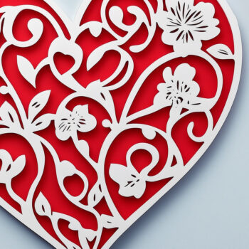 Intra απο ξύλο plywood 3mm-4mm πάχος – Πακέτο Paper Cut Valentine Hearts Δίασταση  20x20 cm INTRAFABR-112425273 - Image 4