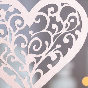 Intra απο ξύλο plywood 3mm-4mm πάχος – Paper Cut Valentine Hearts Δίασταση  20x20 cm INTRAFABR-112512219 - Image 1