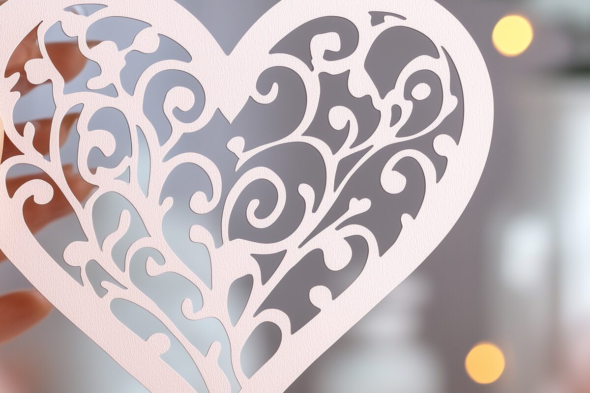 Intra απο ξύλο plywood 3mm-4mm πάχος – Paper Cut Valentine Hearts Δίασταση  20x20 cm INTRAFABR-112512219