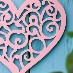 Intra απο ξύλο plywood 3mm-4mm πάχος – Paper Cut Valentine Hearts Δίασταση  20x20 cm INTRAFABR-112518537