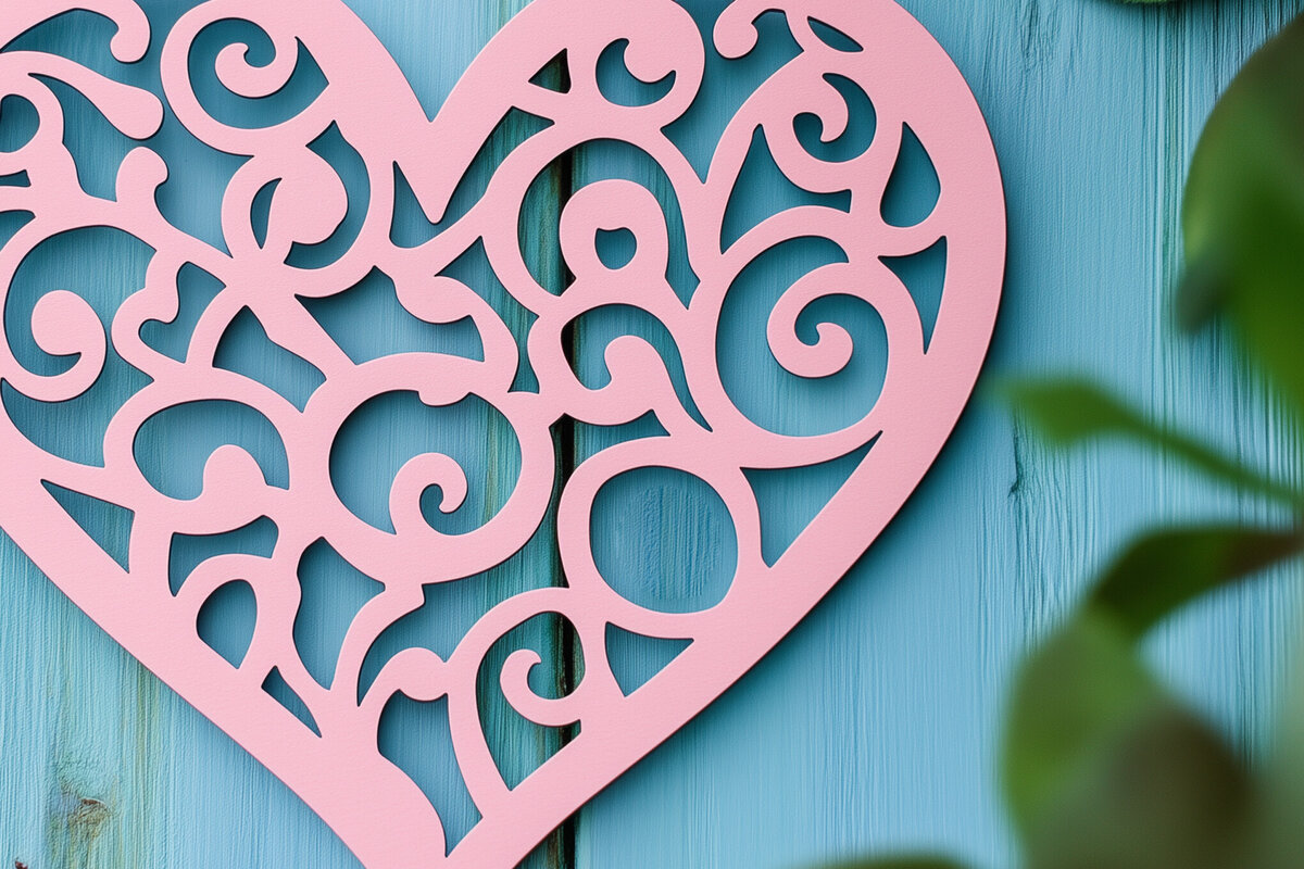 Intra απο ξύλο plywood 3mm-4mm πάχος – Paper Cut Valentine Hearts Δίασταση  20x20 cm INTRAFABR-112518537