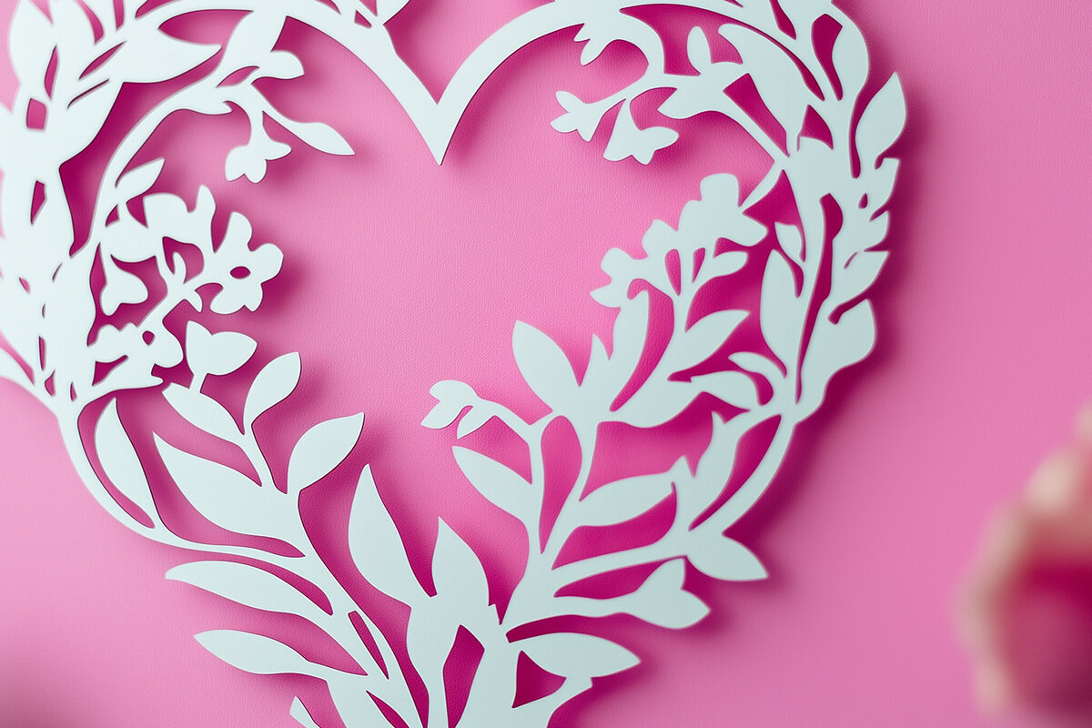 Intra απο ξύλο plywood 3mm-4mm πάχος – Paper Cut Valentine Hearts Δίασταση  20x20 cm INTRAFABR-112424735