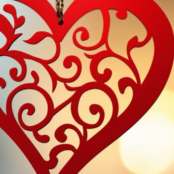 Intra απο ξύλο plywood 3mm-4mm πάχος – Paper Cut Valentine Hearts Δίασταση  20x20 cm INTRAFABR-112491837 - Image 1