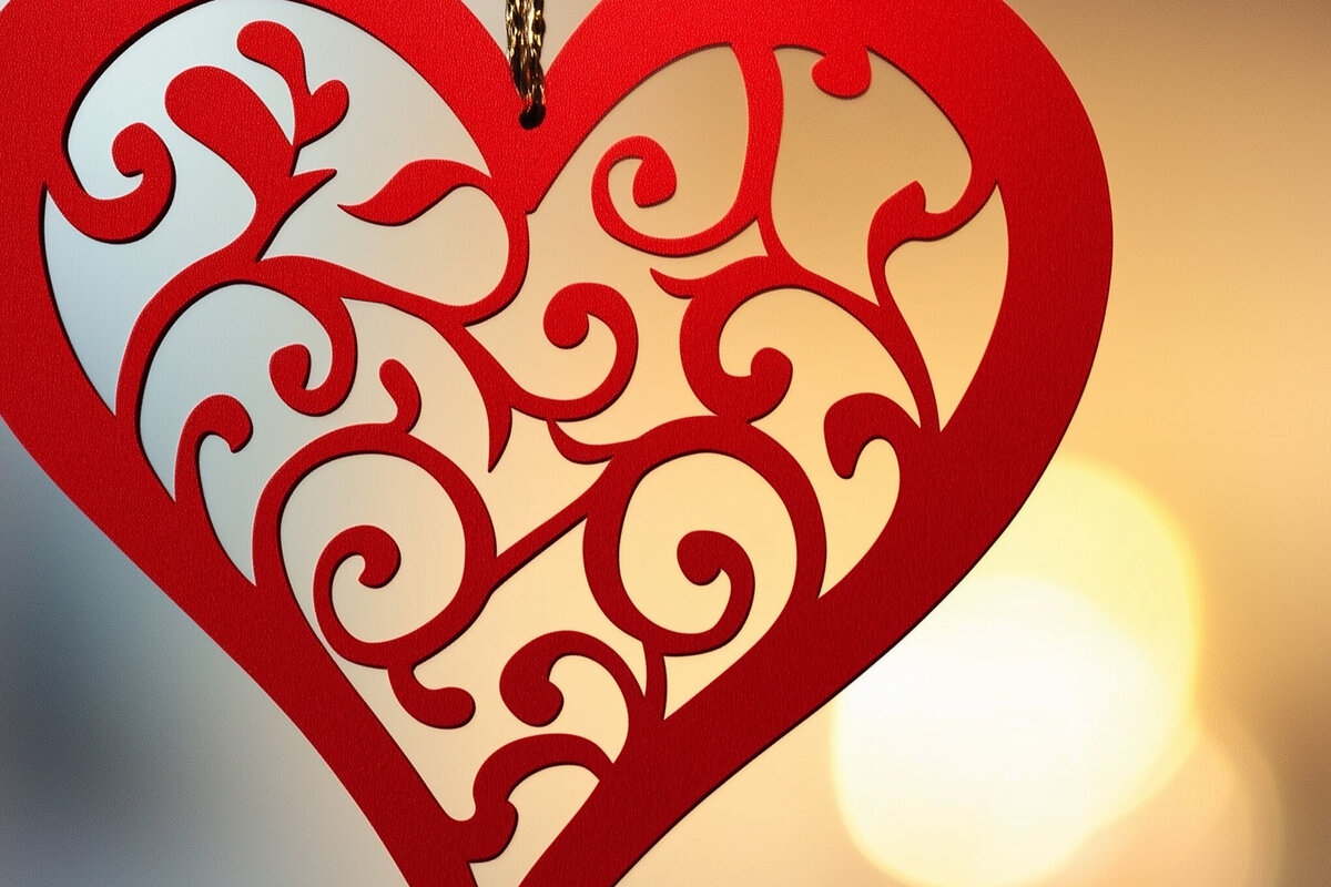 Intra απο ξύλο plywood 3mm-4mm πάχος – Paper Cut Valentine Hearts Δίασταση  20x20 cm INTRAFABR-112491837