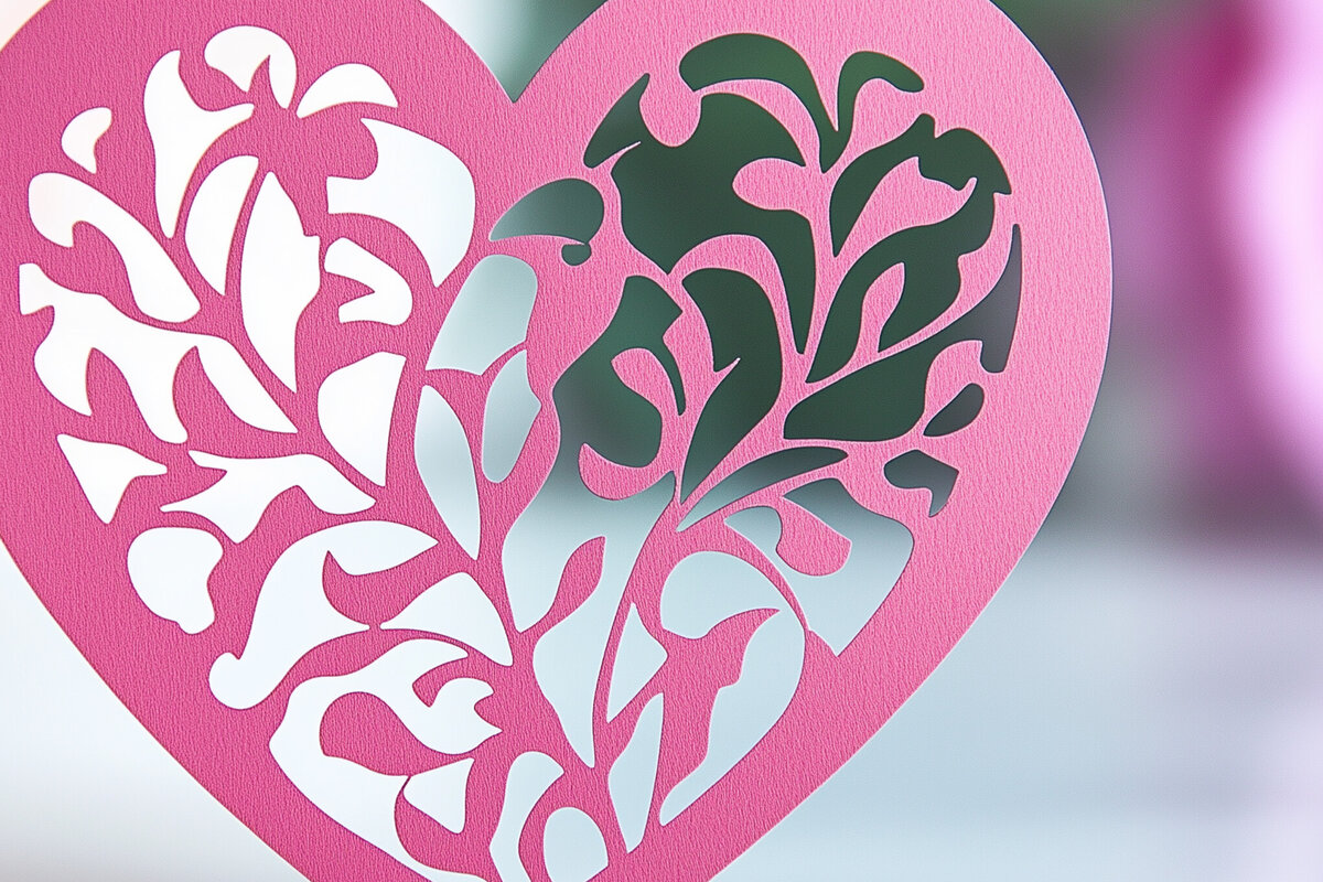 Intra απο ξύλο plywood 3mm-4mm πάχος – Paper Cut Valentine Hearts Δίασταση  20x20 cm INTRAFABR-112497211