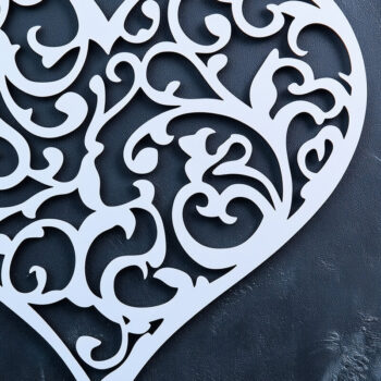 Intra απο ξύλο plywood 3mm-4mm πάχος – Paper Cut Valentine Hearts Δίασταση  20x20 cm INTRAFABR-112511607 - Image 1
