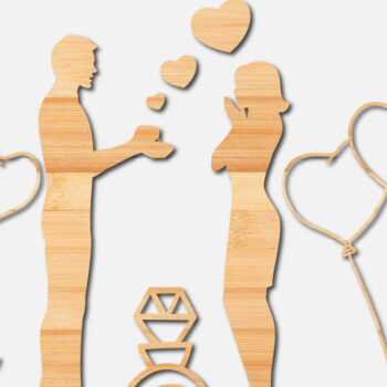 Intra απο ξύλο plywood 3mm-4mm πάχος – Χαρτί κομμένα στολίδια Αγίου Βαλεντίνου Δίασταση  20x20 cm INTRAFABR-21680249 - Image 1