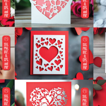 Intra απο ξύλο plywood 3mm-4mm πάχος – Πακέτο Card Valentine's Cut Paper Cut Δίασταση 20x20 cm INTRAFABR-112461102 - Image 1