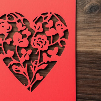Intra απο ξύλο plywood 3mm-4mm πάχος – Πακέτο Card Valentine's Cut Paper Cut Δίασταση 20x20 cm INTRAFABR-112461102 - Image 2