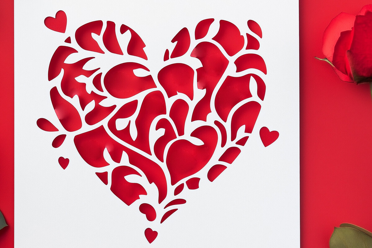 Intra απο ξύλο plywood 3mm-4mm πάχος – Κόψιμο από χαρτί Κάρτα Αγίου Βαλεντίνου Δίασταση  20x20 cm INTRAFABR-112449133