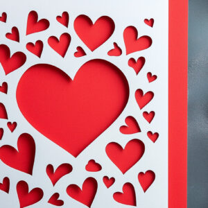 Intra απο ξύλο plywood 3mm-4mm πάχος – Κόψιμο από χαρτί Κάρτα Αγίου Βαλεντίνου Δίασταση  20x20 cm INTRAFABR-112457130