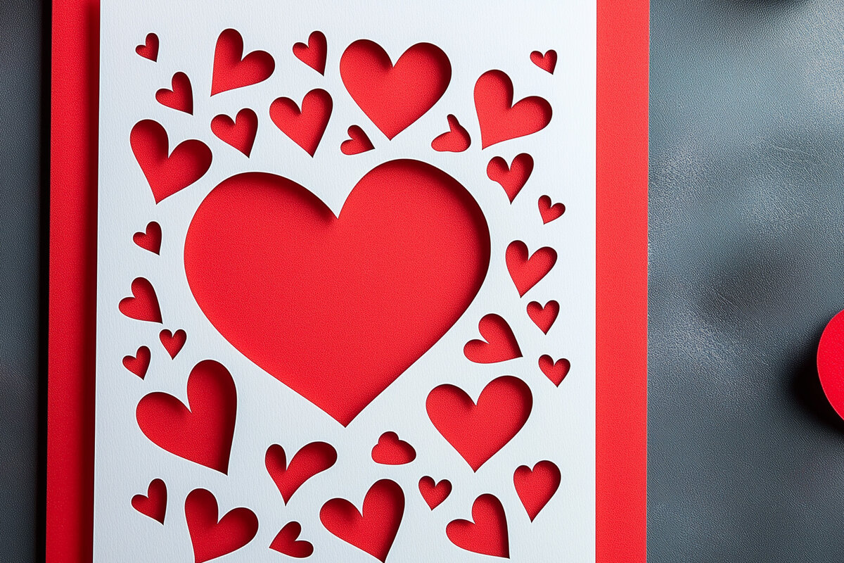 Intra απο ξύλο plywood 3mm-4mm πάχος – Κόψιμο από χαρτί Κάρτα Αγίου Βαλεντίνου Δίασταση  20x20 cm INTRAFABR-112457130