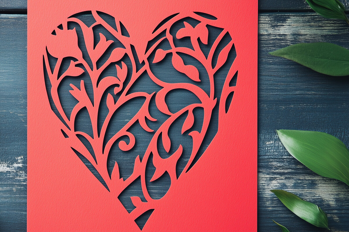 Intra απο ξύλο plywood 3mm-4mm πάχος – Κόψιμο από χαρτί Κάρτα Αγίου Βαλεντίνου Δίασταση  20x20 cm INTRAFABR-112457372