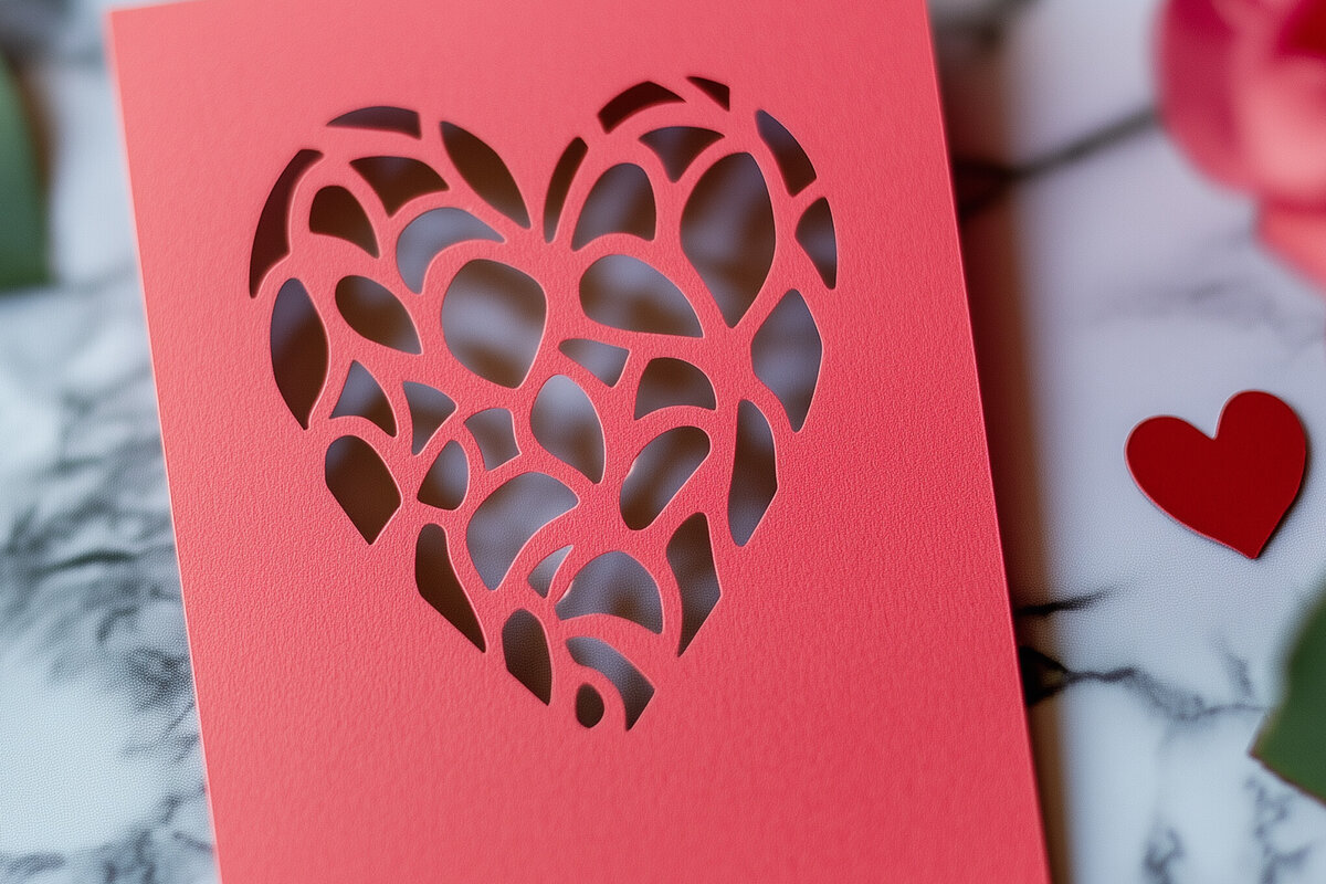 Intra απο ξύλο plywood 3mm-4mm πάχος – Κόψιμο από χαρτί Κάρτα Αγίου Βαλεντίνου Δίασταση  20x20 cm INTRAFABR-112460364
