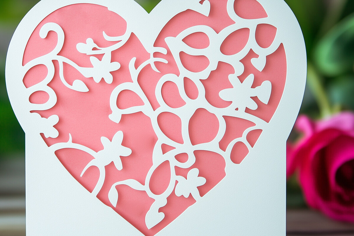 Intra απο ξύλο plywood 3mm-4mm πάχος – Κόψιμο από χαρτί Κάρτα Αγίου Βαλεντίνου Δίασταση  20x20 cm INTRAFABR-112460790