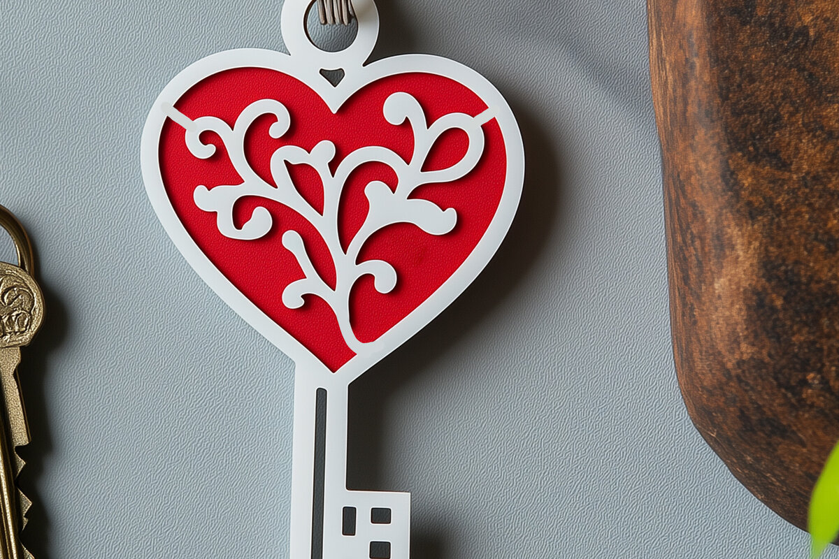 Intra απο ξύλο plywood 3mm-4mm πάχος – Κοπή χαρτιού Μπρελόκ για την ημέρα του Αγίου Βαλεντίνου Δίασταση  5x5 cm INTRAFABR-113979086