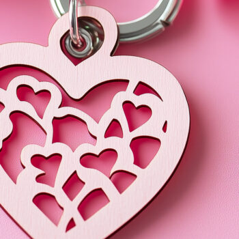 Intra απο ξύλο plywood 3mm-4mm πάχος – Κοπή χαρτιού Μπρελόκ για την ημέρα του Αγίου Βαλεντίνου Δίασταση  5x5 cm INTRAFABR-114009451 - Image 1