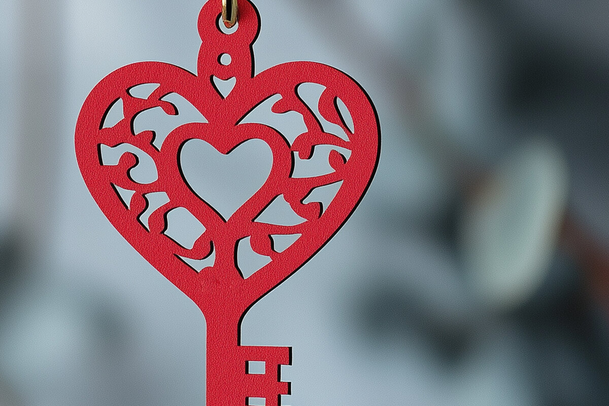 Intra απο ξύλο plywood 3mm-4mm πάχος – Κοπή χαρτιού Μπρελόκ για την ημέρα του Αγίου Βαλεντίνου Δίασταση  5x5 cm INTRAFABR-114010745